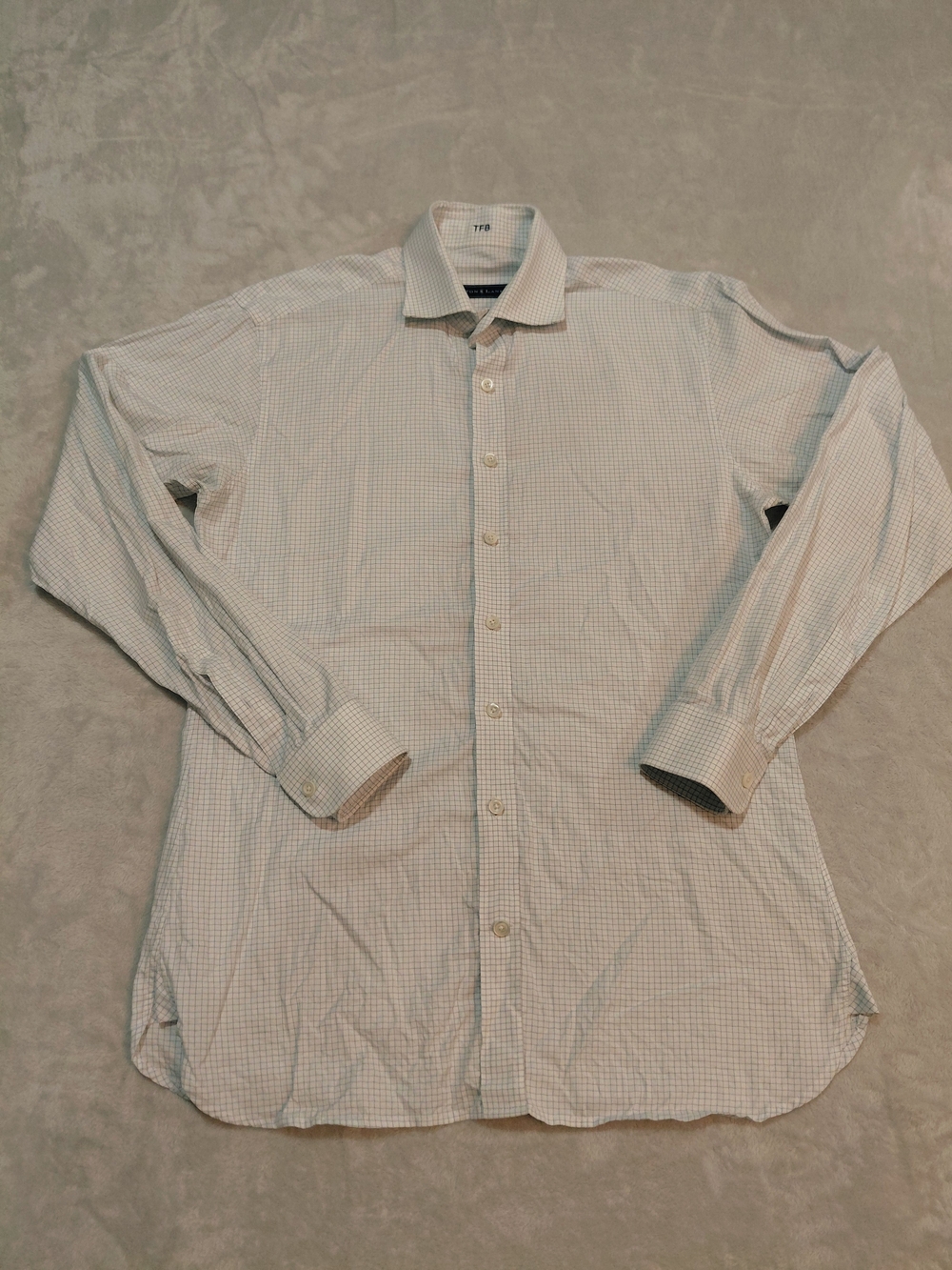 Alton Lane Blue Label Custom Grid Long Sleeve Dress Shirt